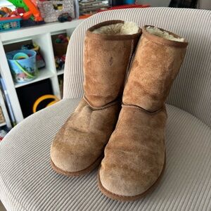 UGG Classic Short Boot Tan Suede Shearling 7